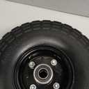 AR-PRO (2-Pack) 10-Inch Solid Tires Wheels, 4.10/3.50-4 Flat-Free Tire Replacement with 5/8" Bearings & 2.2" Offset Hub, Fits Hand Trucks, Wheelbarrows, Garden & Utility Carts (Black)