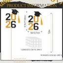 10 Pcs Graduation Table Centerpieces Sticks with Tassels, class of 2026 Grad Cap Picks Table Decoration Cupcake Toppers for Party Centerpiece Decoration Supplies(Black and Gold)