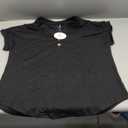 ANRABESS Womens Short Sleeve Henley Tops V Neck Dressy Casual Blouses Summer Trendy Tee Shirts 2025 Vacation Fashion Clothes, L, Black