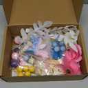47 PCS Unicorn Cake Topper Unicorn Rainbow Cake Decorations with Rainbow Butterflies Unicorn Balls Happy Birthday Cake Decorations (Style 2)