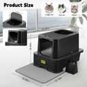 RIZZARI Enclosed Cat Litter Box: Stainless, Top Entry, Easy Clean,  Size Large, 
Product Dimensions	24.25"L x 19"W x 16.54"H