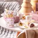 121 Pcs Christmas Wooden Coffee Stirrers with Holder and Wood Cocktail Coffee Stir Sticks Baby It's Cold Outside Disposable Drink Stirrers for Stirring Hot Restaurant Home Office(Pink)