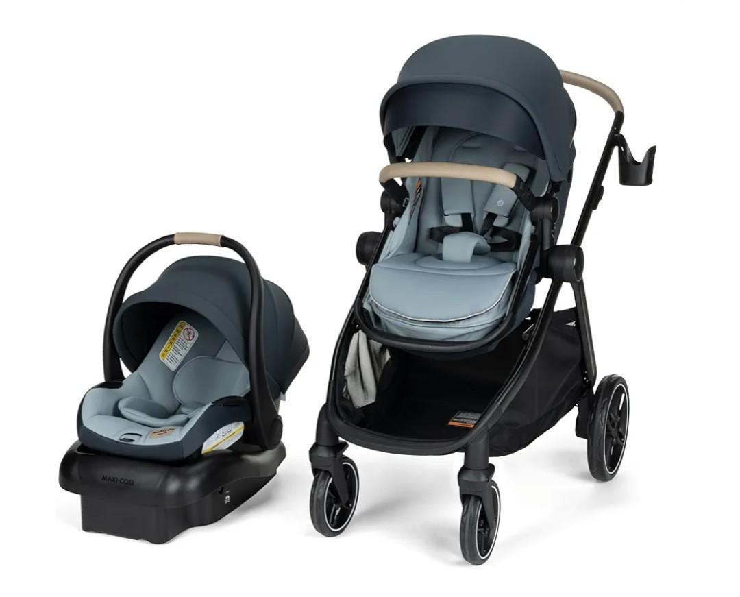 Maxi-Cosi Zelia Pro 5-in-1 Travel System with Mico Pro Infant Car Seat, Baby Stroller Combo, Reversible Seat, Large Wheels, Adjustable Handle, Newborn to Toddler, Lightweight (Manufucture Date: 2025-11-20)