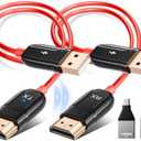 LXJADAP Wireless HDMI Transmitter and Receiver, 4K Decode 1080P@60Hz Ultra HD Video Output Wireless HDMI, 2.4G/5.8G Plug&Play for Streaming Video and Audio to Monitor from PC/Projector/Laptop/TV Box