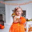 2 x Sweet Little Pumpkin Banner, Fall Theme Little Pumpkin Bunting Sign for Baby Shower Kids' Birthday Thanksgiving Party Decorations Supplies, Rose Gold Glitter