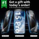 YFEMLAZ Magnetic for iPhone 15 Pro Case,with Screen Protectors X2,Full Camera Protection,Compatible with MagSafe,Translucent Matte,Anti-FingerprintShockproof Protective Phone Case,6.1",Blue