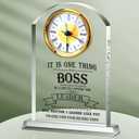 Boss Gifts for Men Acrylic Clock Best Boss Gifts for Men Women Appreciation Clock for Office Leader Manager Going Away Gift Acrylic Desk Sign for Women Lady Male Leader Idea Home Desk Table Decor
