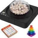 Bingo Cage and Balls Set, Automatic Bingo Machine, 75 Bingo Balls, 50 Bingo Cards, 100 Translucent Bingo Chips and Master Board for Large Groups