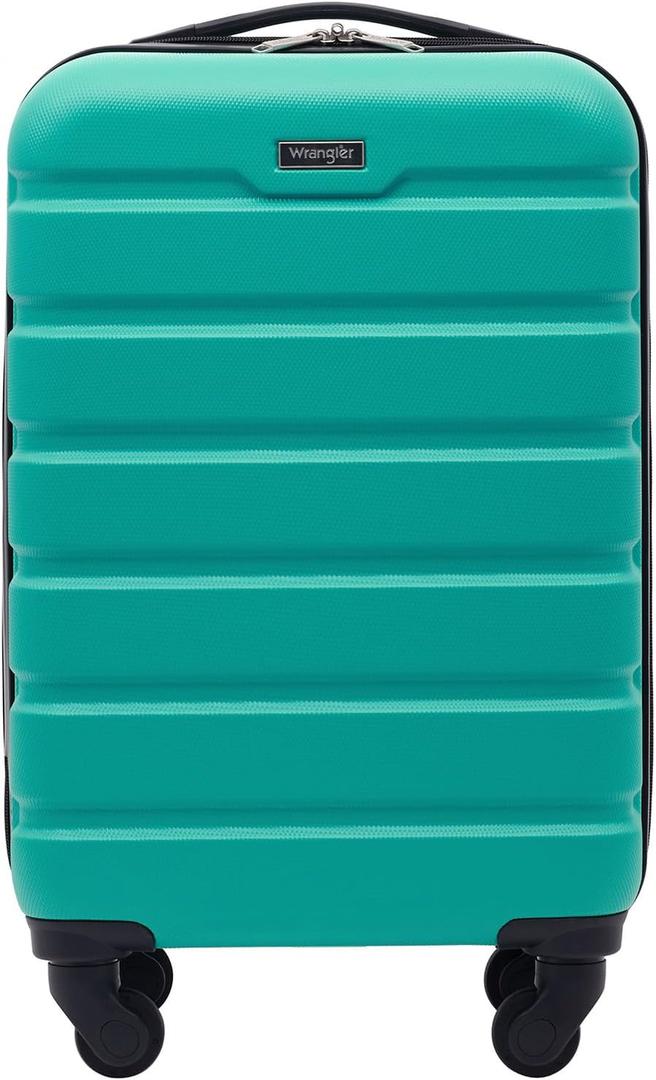 Wrangler 22" Hardside Spinner Carry-On Luggage, Teal