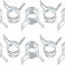 2 x uxcell 20pcs 4mm Spring Band Type Action Fuel/Silicone Vacuum Hose Pipe Clamp Low Pressure Air Clip Clamp, Zinc Plated
