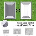 OLANLY Outdoor Rug 5x8 ft Waterproof, Reversible Outdoor Plastic Straw Rug, RV Mat, Indoor Outdoor Carpet Clearance for Patio, Camping, Balcony, Deck, Backyard, Grey & White