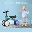 Gamfeiny Colorful Lighting Baby Balance Bike Toys for 1 Year Old Boy Girl Gifts, 10-36 Month Toddler Balance Bike, No Pedal 4 Silence Wheels & Soft Seat First Riding on Toys, 1st Birthday Gifts