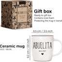 Promoted To Abuelito And Abuelita 2027 Mug Set, La Mejor Abuela and Abuelo Coffee Mugs in Spanish, Promoted To Grandparents 2027 Ceramic Mugs, Pregnancy Announcement for Grandparent Mug Set, 13Oz