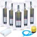 150 Pcs Wine Bottle Protector Bags for Travel Inflatable Air Column Wine Shipping Sleeves Cushion with Reusable Pump Bag for Travel, Safety Shipping