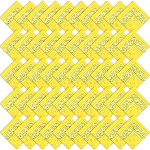 Tarpop Bandanas Paisley Cowboy Polyester Bandanas Bulk Multi Purpose Headband for Men Women Party Costume (Yellow)