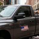 4 x American Flag Decal Sticker - 11.8x8.07 American Flag Decals for Trucks Car Trailer SUV Laptop or Any Smooth Surface, Semiquing Gentenial Decal Car Removable Sticker - Bumper Stickers-25