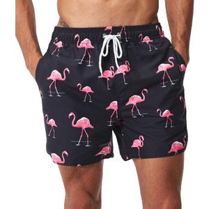 SILKWORLD Men's Swim Trunks Quick Dry Shorts with Pockets, M