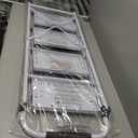 KINGRACK 4 Step Ladder, Folding Step Stool with Anti-Slip and Wide Pedal, Lightweight Stepladder with Handrails, Portable for Kitchen, Household, White