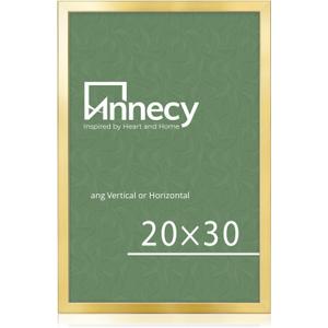 Annecy 20x30 Picture Frame Gold1 Pack, 20x30 Picture Frame for Wall Decoration, Classic Black Minimalist Style Suitable for Decorating Houses, Offices, Hotels