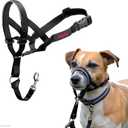 HALTI Headcollar - To Stop Your Dog Pulling on the Leash. Adjustable, Reflective and Lightweight, with Padded Nose Band. Dog Training Anti-Pull Collar for Small Dogs (Size 0, Black)