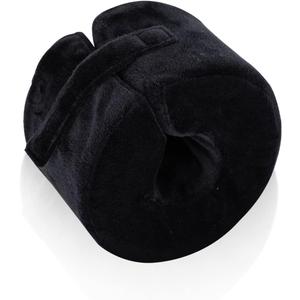 SWISSELITE Foot Elevation Pillow Ankle Heel Protector Wedge Foot Support Cushion Anti-Bedsore Zipper Removable Cover Sleeping Rest - Nursing Cushion for Recovery (Small Black)