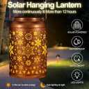 Solar Lanterns Outdoor, Waterproof Hanging Metal Solar Lanterns LED Decoration for Garden, Yard, Patio - Perfect Birthday Gifts for Women Mom Grandma(Snowflakes)