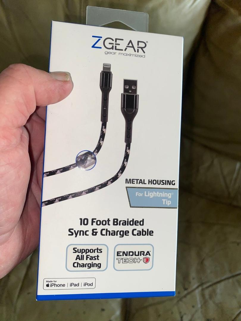 ZGEAR 10 FOOT BRAIDED SYNC & CHARGE CABLE