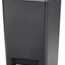 Rubbermaid Premier Series III Step-On Trash Can for Home and Kitchen, with Stainless Steel Rim, 12.4 Gallon, Charcoal, for Home/Kitchen/Garage/Apartment/Office