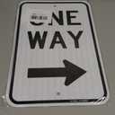 Faittoo One Way Sign with Left Arrow, 18x12 Inches Engineer Grade Reflective Rust Free Aluminum, Weather/Fade Resistant, UV Protected, Easy to Mount, Indoor/Outdoor Use