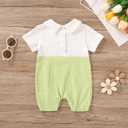 YOUNGER TREE Baby Girl Boy Clothes Short Sleeve Cartoon Animals Infant One-Piece Rompers Summer Outfit