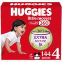 Huggies Little Movers HuggFit 144 Diapers - (Size 4, 4 Packs Of 36)