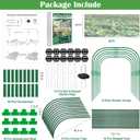 Unves 67 Pcs Garden Netting Kit, 10x25 Ft Ultra Mosquito Bird Netting with 6 Hoops & 12 Clips, Fruit Tree Netting for Patio Raised Beds Vegetable Flowers Protection Barrier Plant Covers Net