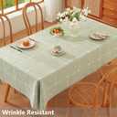 TruDelve Extra Long Tablecloth 120 Inch Cloth Tablecloths Green Table Cover for 8 Foot Tables Farmhouse Washable Tablecloth(Green,120"x52",Rectangular)