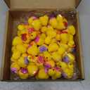 Gejoy 50 Pcs Mini Valentines Rubber Ducks Valentines Day Figurines Bulk Small Assorted Colorful Love Heart Rubber Ducks for Birthday Gifts Party Exchanging Favors Holiday Decor