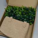 Dahey 2 Pack Wall Hanging Rope Basket (6.5"W7"H) with Artificial Eucalyptus, Jute Woven Storage Organizer Flower Plants Basket Farmhouse Rustic Wall Decor for Porch Living Room Bedroom Entryway,Brown