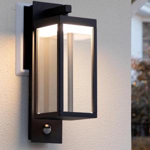 Lustrlach Upgraded Motion Sensor Outdoor Wall Light, 15 Porch Light Outdoor Wall Sconce Lantern, Exterior Lighting Fixture Wall Mount, Outside Light for House Garage Patio Front Door, 1 PACK