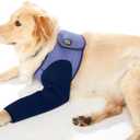Coodeo Dog Recovery Suit, Cone Collar Alternative, Abrasion Resistant Dog Recovery Sleeve, Washable 2.5mm Thick and Waterproof, Pet Wounds Prevent Licking, Bite, Keep DryPurple, 2XL