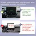 RUNROAD Dashboard Organizer Tray Compatible with Toyota Corolla 2019-2026 and Corolla Cross 2022-2026 Accessories, Dash Board Behind Screen Storage Box Coin Holder (ONLY Fit 8-inch Touch Screen)