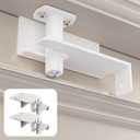 2 Pcs Adjustable Child Safety Door Top Lock, Child Safety Top Lock For Door, Metal Top Of Door Locks For Kids Safety, Door Top Lock For Interior Exterior French Door For Childproofing White