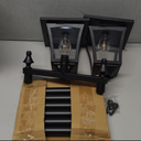 63"Solar Lamp Post Lights 2Pack, Outdoor Post Lights Waterproof, Pole Lights Outdoor, Decorative Floor Lamp Vintage for Patio, Garden, Backyard, Pathway, Front/Back Door, Warm White, Replaceable Bulb