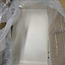 Bedside Commode, Portable Toilet for Adults, Commode Chair for Toilet with Arms, Height Adjustable, 2 Toilets and Induction Night Light, Potty Chair for Elderly and Disabled (White & Green)