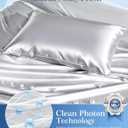 Elegear Cooling Pillow Cases Set of 2 for Hot Sleepers, Softer Than Silk Pillow Cases for Hair & Skin, Upgraded Arc-Chill Cooling Satin Pillowcases Q-max>0.5, Luxury Zipper Pillowcase Cover-King,Gray