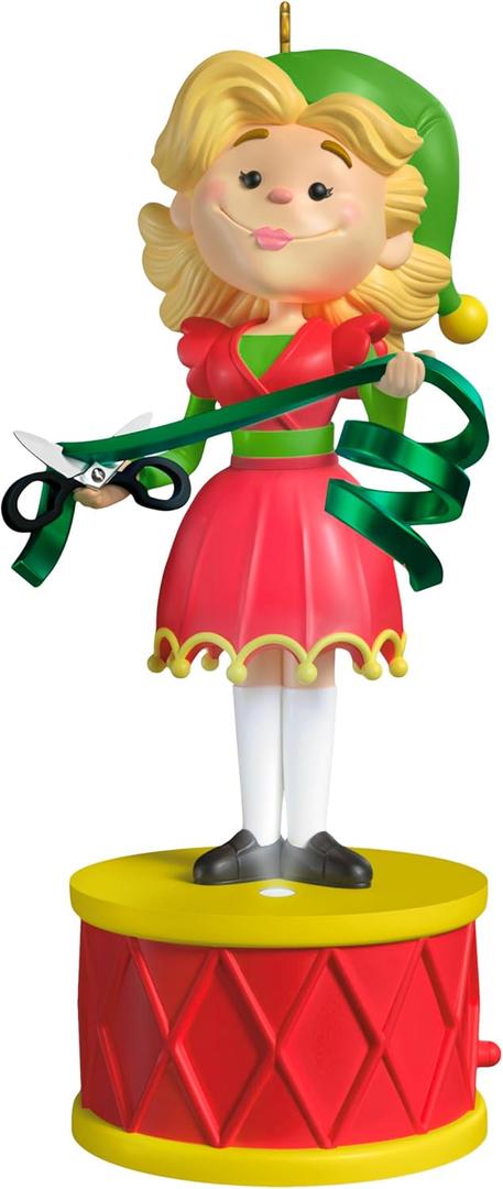 Hallmark Keepsake Christmas Ornament, Elf Collection Jovie with Light and Sound, Christmas Movie Gifts