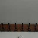Coat Rack Wall Mount, Wooden Heavy Duty Coat Rack for Wall,6 Triple Coat Hanger Hooks for Hanging Coats,Jacket,Hat,Clothes (Brown, 6 Hooks)