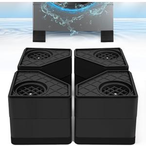 4Pcs Anti Vibration Pads for Washing Machine, Stops Washer Dryer Moving, Prevents Noise, Vibration Transfer, Antivibration Stabilizer Support Feet (Increase3.14in-B)