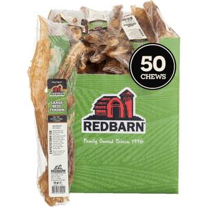Redbarn Large Beef Tendons 50-Count Natural Long Lasting Dog Chews for Large Dogs - 9 in High Protein Dental Treats with No Additives, Preservatives or Chemicals Best 07/02/29