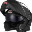 ORIGINE Helmet Modular Bluetooth Voice Dial Motorcycle Helmet Hands-Free Calling,DOT Approved, Flat Black, X-Large