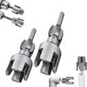 Integrated Internal & External Pipe Threading Tool, PVC Pipe Threader Set 1/2" 3/4", Pipe Thread Cutting Tool, PVC Thread Maker Tool for Electric Drill