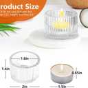 JOYIT Clear Votive Candle Holders Bulk Set of 24, Tealight Candle Holder for Wedding Table Centerpiece, Glass Small Candle Holders for Birthday Party, Valentine's Day, Home Decor (2''X 1.4'')