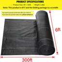 Driveway Fabric, 6x300 ft Road Fabric Commercial Fabric, Landscape Fabric Heavy Duty2.4OZ French Drain Fabric for Erosion Control,Landscape Fabric,Construction Projects